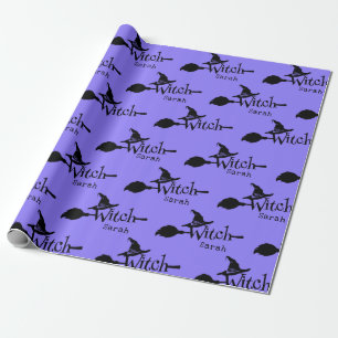 Cute Halloween Lila Witch Presentpapper