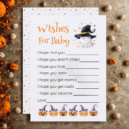 Cute Halloween Little Boo är Önskemål för Baby Inbjudningar
