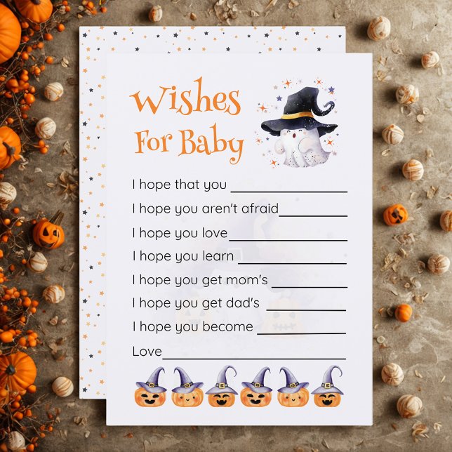 Cute Halloween Little Boo är Önskemål för Baby Inbjudningar (Skapare uppladdad)