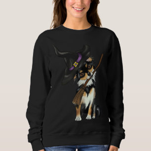 Cute Halloween Long Hair Chihuahua som Hund Costu T Shirt