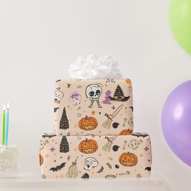 Cute Halloween Mix Presentpapper (Festgåvor)