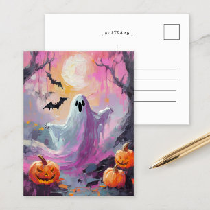 Cute Halloween Modern Art Vykort