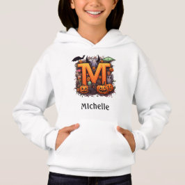 Cute Halloween Monogram Brev M Hoodie T Shirt