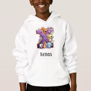 Cute Halloween Monogram Brev X Hoodie T Shirt