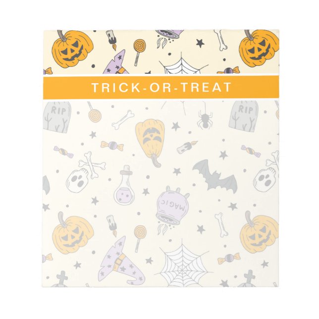 Cute Halloween Mönster Anteckningsblock (Framsida)