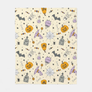 Cute Halloween Mönster Fleecefilt
