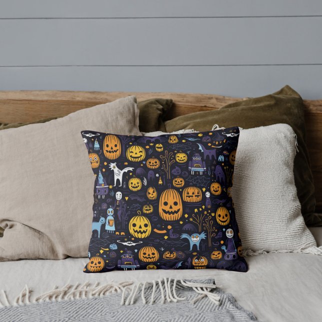 Cute Halloween Mönster Kudde (Skapare uppladdad)
