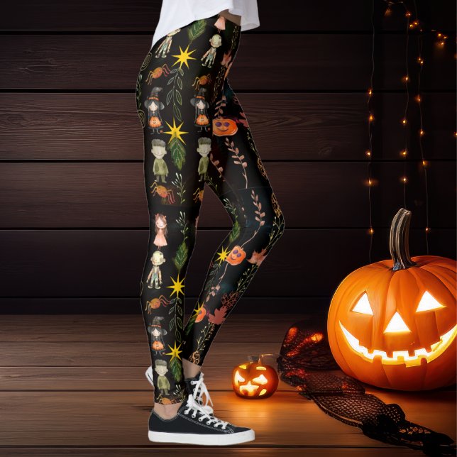 Cute Halloween Monster Mönster Leggings (Cute Halloween Monster Pattern Leggings)