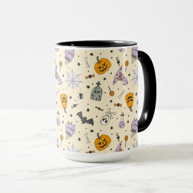 Cute Halloween Mönster Mugg (Framsida höger)