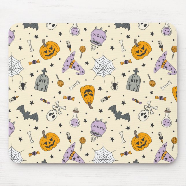 Cute Halloween Mönster Musmatta (Framsidan)