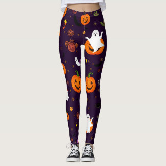 Cute Halloween Mönster-Spöken, Pumpkins, Candy Leggings