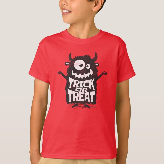 Cute Halloween-monster T Shirt (Framsida)