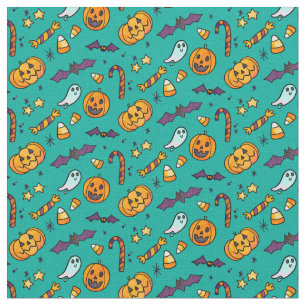 Cute Halloween Mönster Tyg