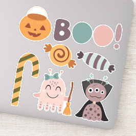 Cute Halloween Monsters Party Klistermärken