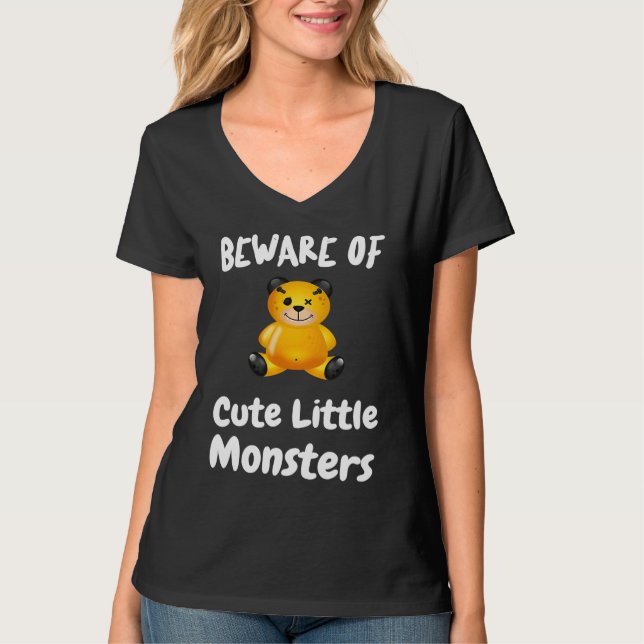 Cute Halloween Monsters T Shirt (Framsida)