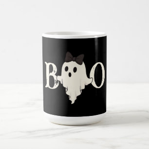 Cute Halloween Mugg - Boo Ghost med Bow