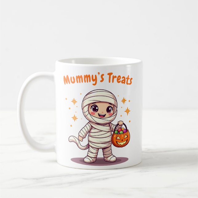 Cute halloween mummy mugg (Vänster)