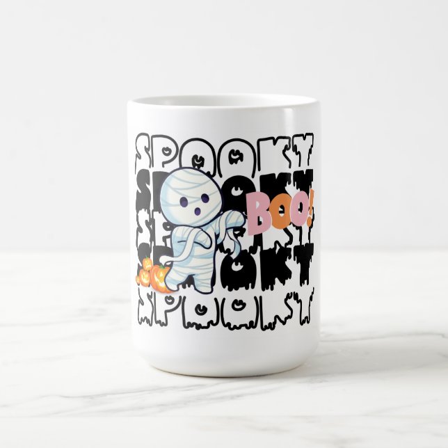 Cute Halloween Mummy Mugg - Spooky "Boo"! (Center)