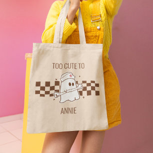 Cute Halloween Nurse Doktor sjukhus Brown Ghost Tygkasse