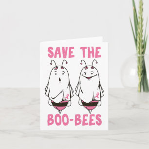 Cute Halloween Oktober Breast Cancer Awareness Sav Kort