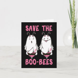 Cute Halloween Oktober Breast Cancer Awareness Sav Kort
