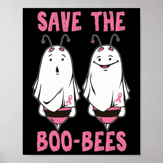 Cute Halloween Oktober Breast Cancer Awareness Sav Poster (Framsidan)