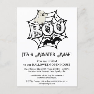 Cute Halloween Open House-vykort Helg Vykort
