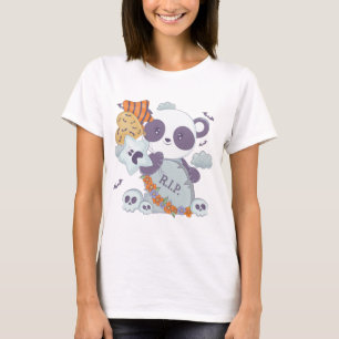 Cute Halloween Panda RIP Grave Skull Halloween Mug T Shirt
