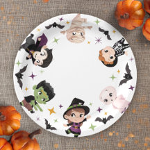 Cute Halloween Papper Plate, Party Supplies