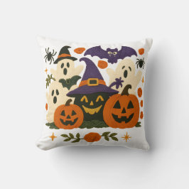 Cute Halloween Pillow - Adworthy Spöken, Pumpkins Kudde