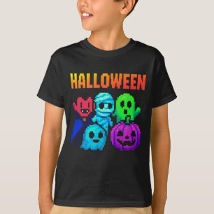Cute halloween Pixel Clothes unisex manlig hona T Shirt