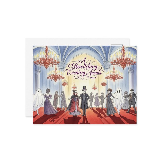 Cute Halloween Postcard Vykort (Fram/Back In Situ)