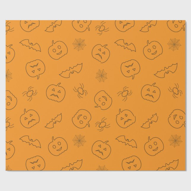 Cute Halloween-presentationen är papper. Presentpapper (Platt)