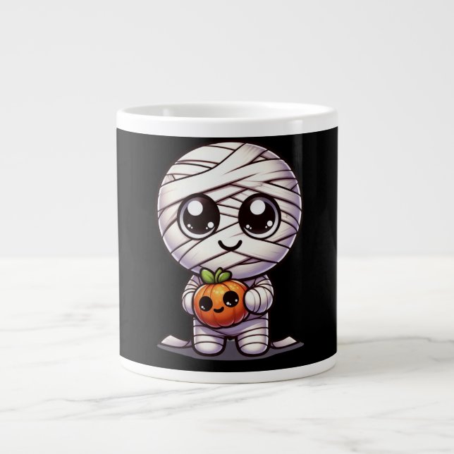 Cute Halloween-pumpa/mamma Jumbo Mugg (Framsidan)