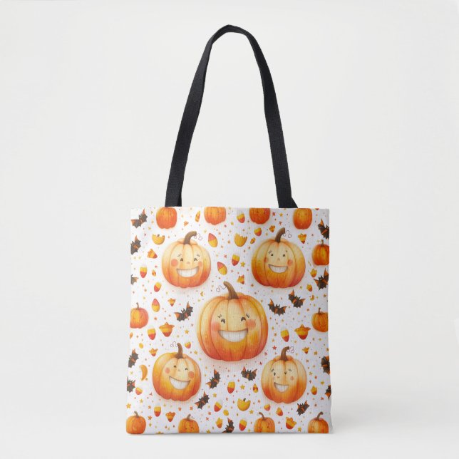 Cute Halloween-pumpdockans illustration Tygkasse (Framsida)