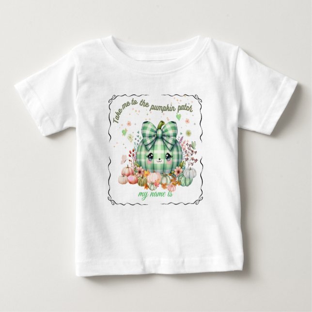 Cute Halloween Pumpkin Design, Anpassade T Shirt (Framsida)