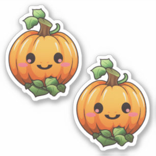 Cute Halloween Pumpkin Fallhösten Klistermärken