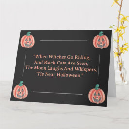 Cute Halloween Pumpkin Jack-O-Lantern-citat Kort
