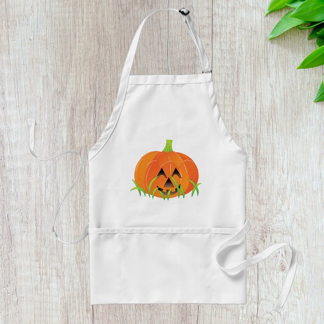 Cute Halloween Pumpkin Jack-O-Lantern Förkläde (Skapare uppladdad)