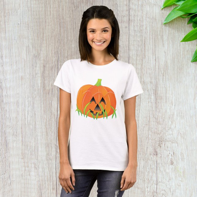 Cute Halloween Pumpkin Jack-O-Lantern T Shirt (Skapare uppladdad)