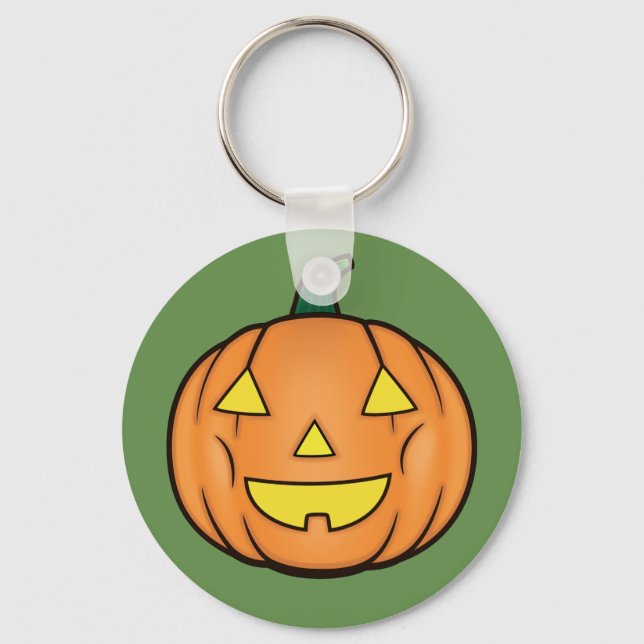 Cute Halloween Pumpkin Nyckelring (Framsida)