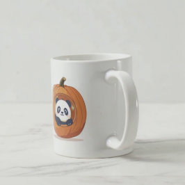 Cute Halloween Pumpkin Panda Kaffemugg