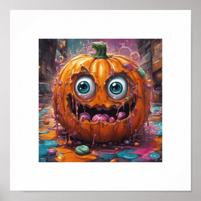 Cute Halloween Pumpkin Poster (Framsidan)