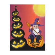 Cute Halloween Pumpkin Santa