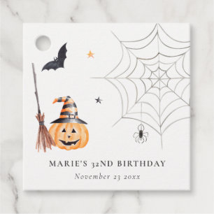 Cute Halloween Pumpkin-Spindelnät vid någon ålder Gåvor Etiketter
