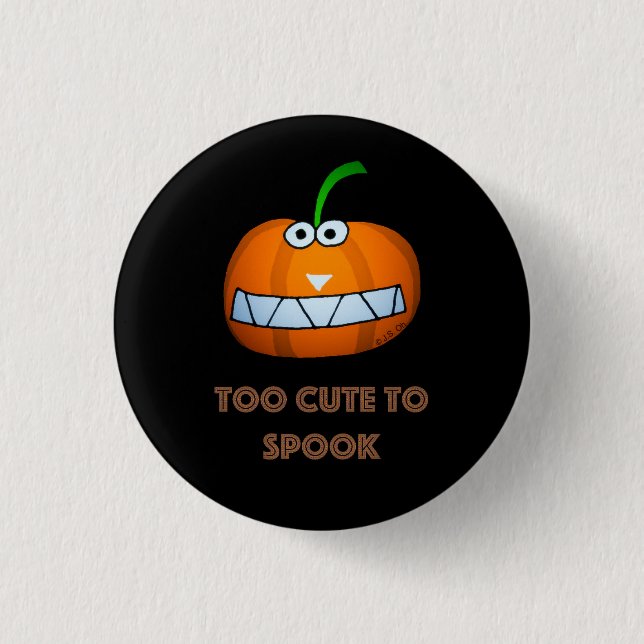cute Halloween pumpkin with funny face Knapp (Framsida)