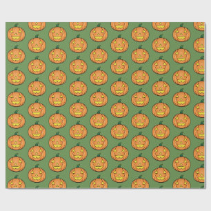 Cute Halloween Pumpkin Wrapping Papper Presentpapper