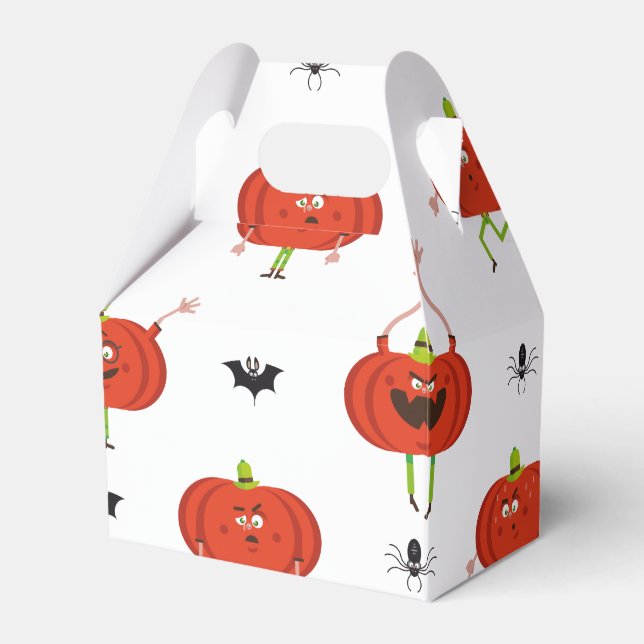Cute halloween pumpor, spinder och fladdermus möns presentaskar (Framsidan Sidan)