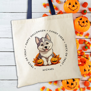 Cute Halloween Puppy Hund Personlig Candy Tygkasse