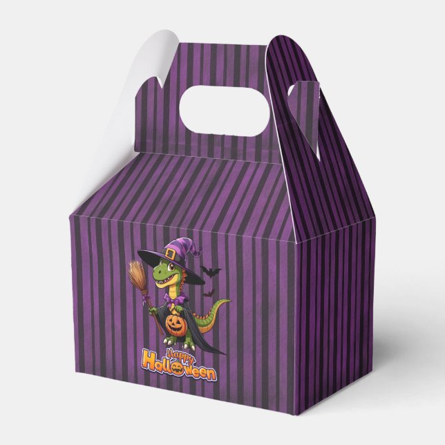 Cute Halloween Raptor/Dinosaur Witch Presentaskar (Framsidan Sidan)